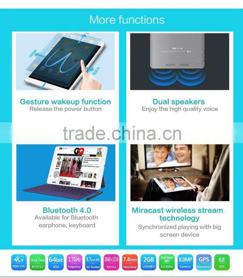 Hottest and Newest 9.7 inch 3G WCDMA 4G LTE Call Tablet PC Android 5.1 2G 4G RAM Octa Core