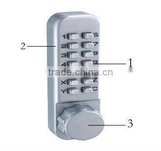 Mechanical key code door locks manufacturer for wooden door