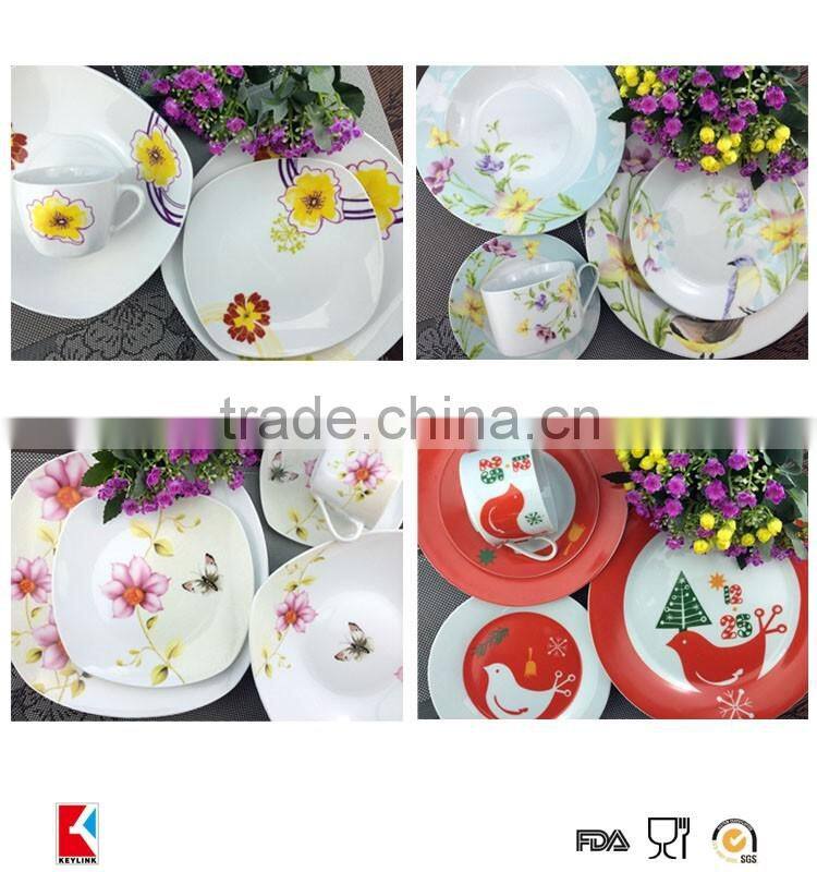 new 2016 french lovely designs white fine porcelain set round 20pcs dinner set porcelain