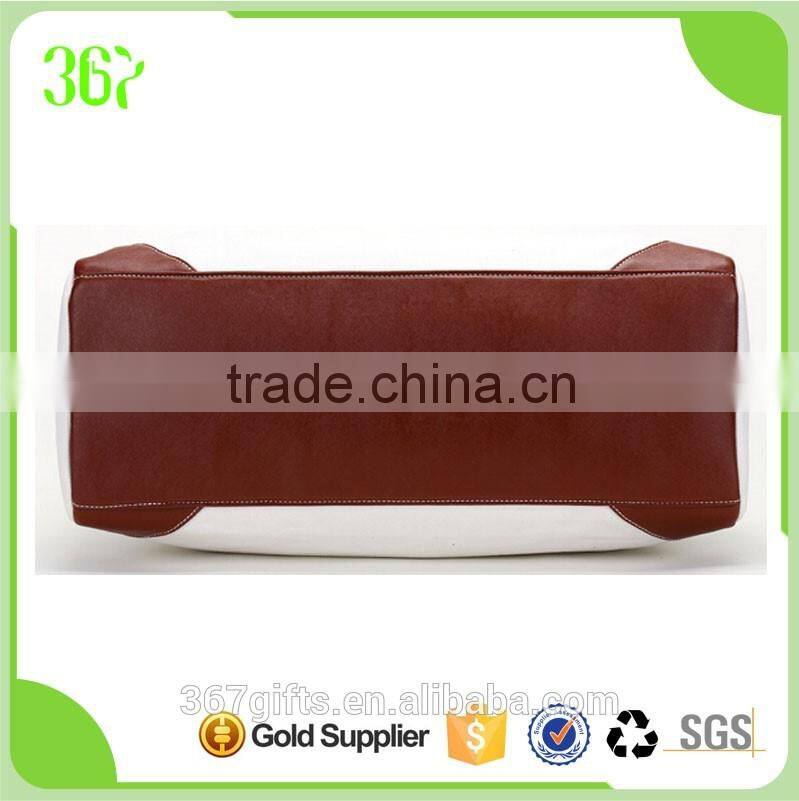 Ladies Shoulder Washing Canvas Bag PU Zipper Travel Bag