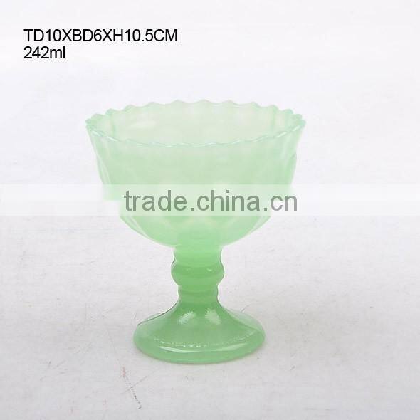 new jade-like glass ice cream cup