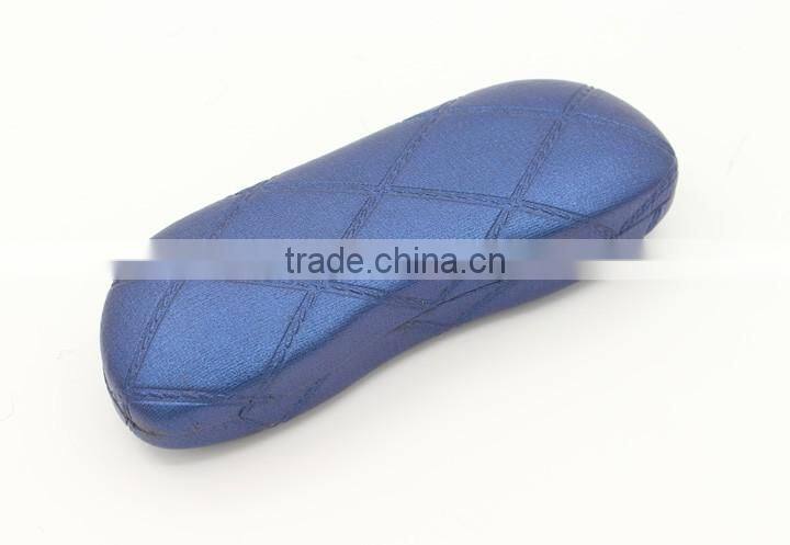 Half moon shape fashional leather metal spectacle cases