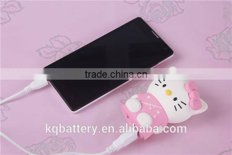 2015 toy gift pink cat portable power bank 2600mAh