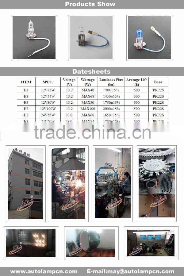 H3 12V55W with copper wire Automotive halogen bulb