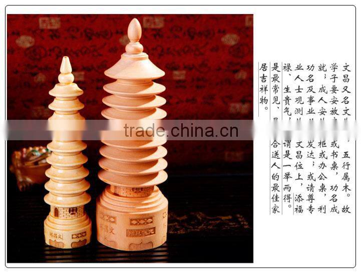 Peach wooden Pagoda,wen chang pagoda hot sales