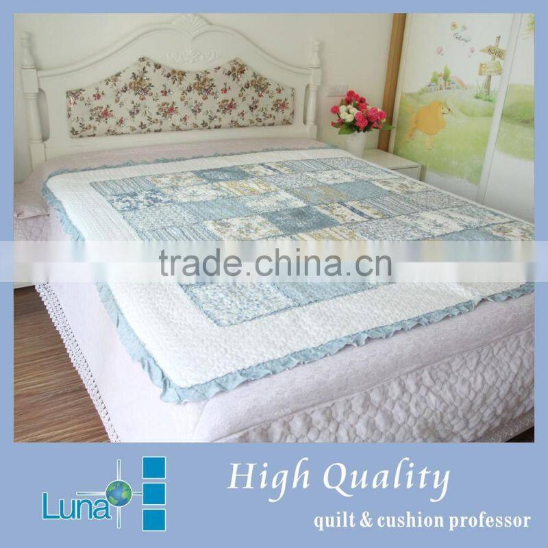 3d cotton christmas patchwork bedspread set with elastic