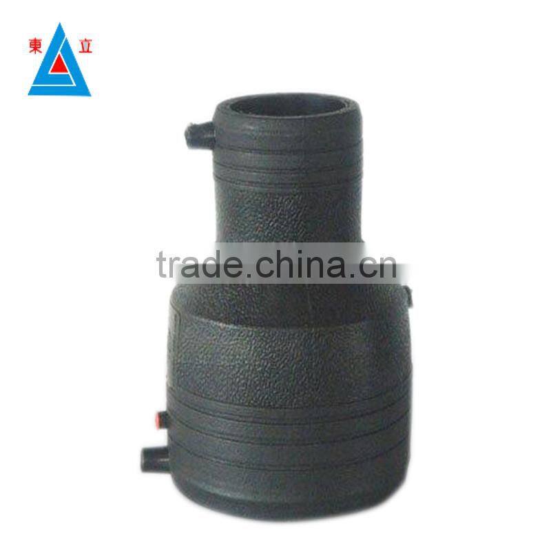 HDPE Pipe fittings 160mm*110mm reudcing tee ISO4227 Standard