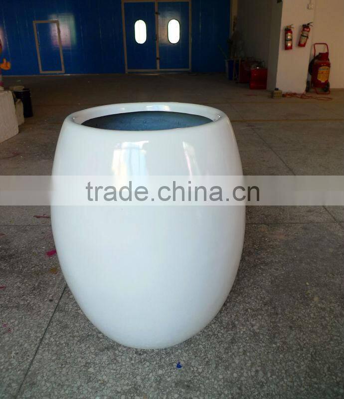 high glossy fiberglass planter for garden ,shopping center