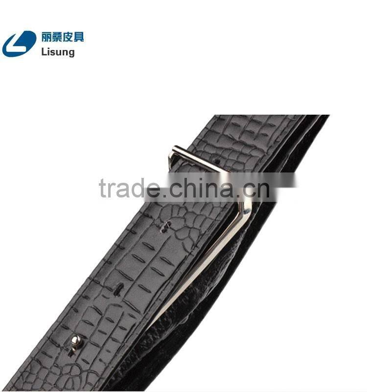 New Arrival Snap Closure Men Antique Genuine Alligator Jeans Belt