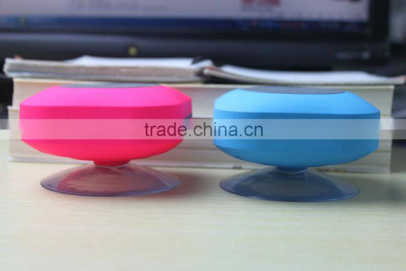 Good Stereo Mic Mobile Bluetooth Waterproof Speaker with Suction Cup 2015