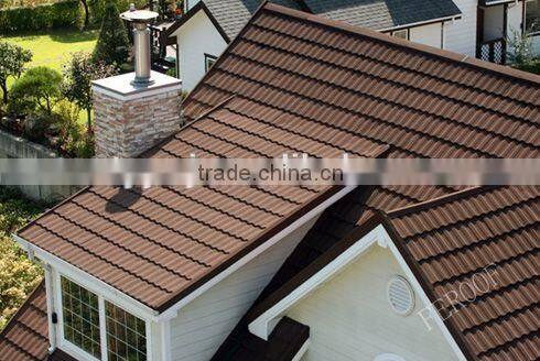Africa Colorful Stone Coated Metal Roofing Tiles from TY China factory