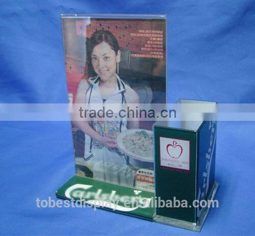 wholesale Best sale modern design acrylic table stand menu holder