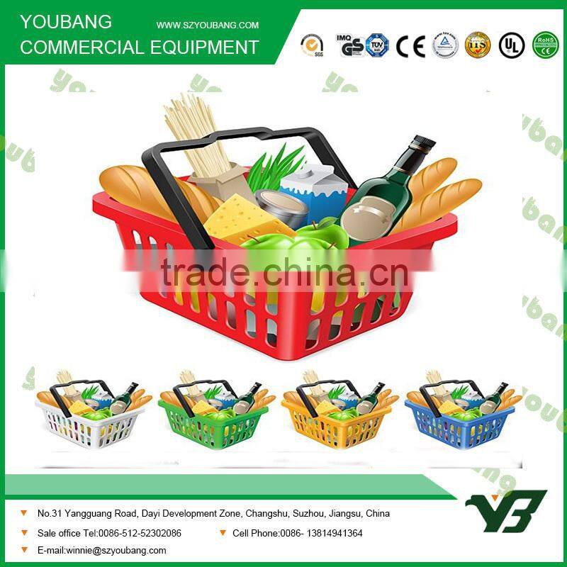 2015Hot Sale! Two Handle Metal Wire Shopping Basket