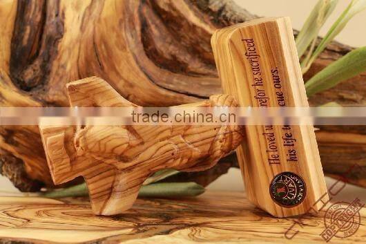 Olive Wood Carved Figure of Jesus Christ on the Cross