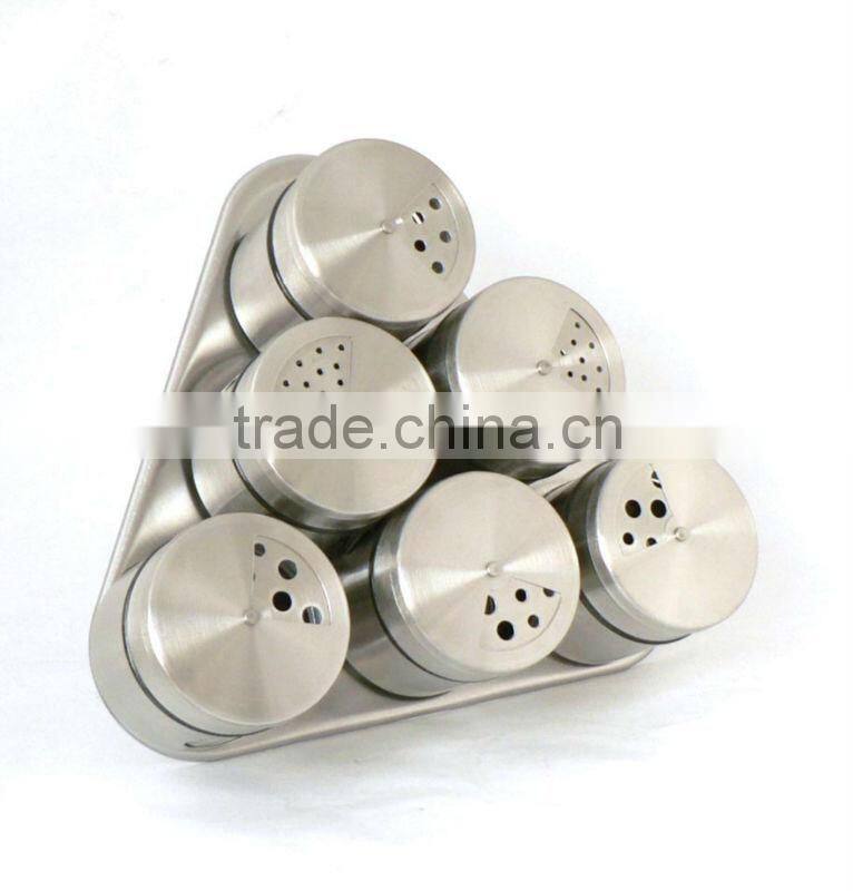 Stainless steel decorative spice jars with lid Pepper Shaker