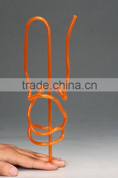 different color and shapes party crazy straw