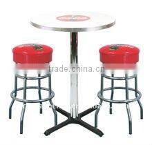 casino Swivel metal bar stool with back