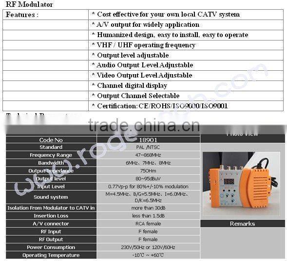 digital CATV RF Modulator(RM69)