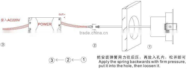 Novelty 12W LED Down Light with 750-900 lm and external power supply