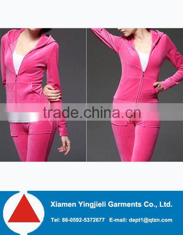 women sexy slim fit velvet clothing set