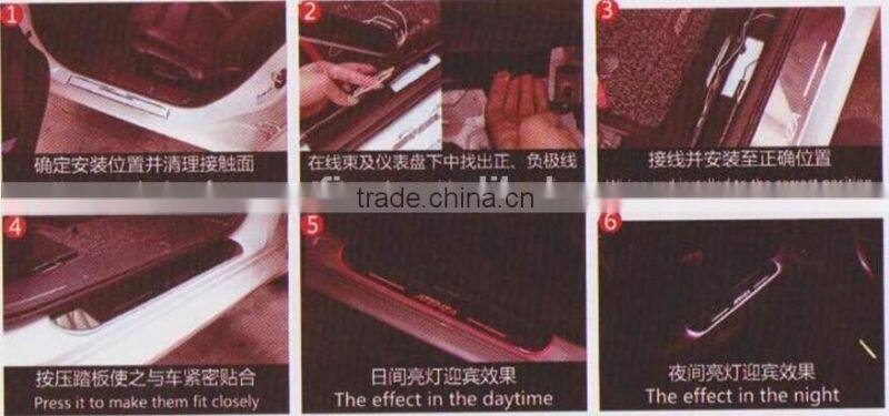 LED door sill plate for BMW F22 F34 GT F33 F01 F02 F20 X1 E84 M6 LED welcome moving door sill scuff plate light