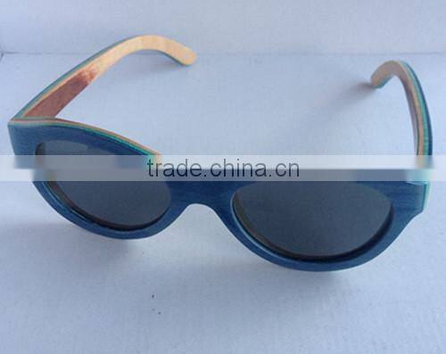 Meiaoqi skateboard wood Pure manual polarized sunglasses,custom wood sunglasses