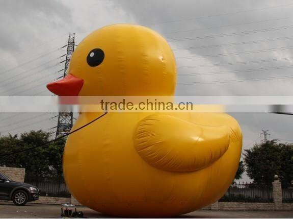 customized inflatable giant yellow duck/ pvc inflatable advertising yellow duck model/ inflatable cartoon yellow duck balloon