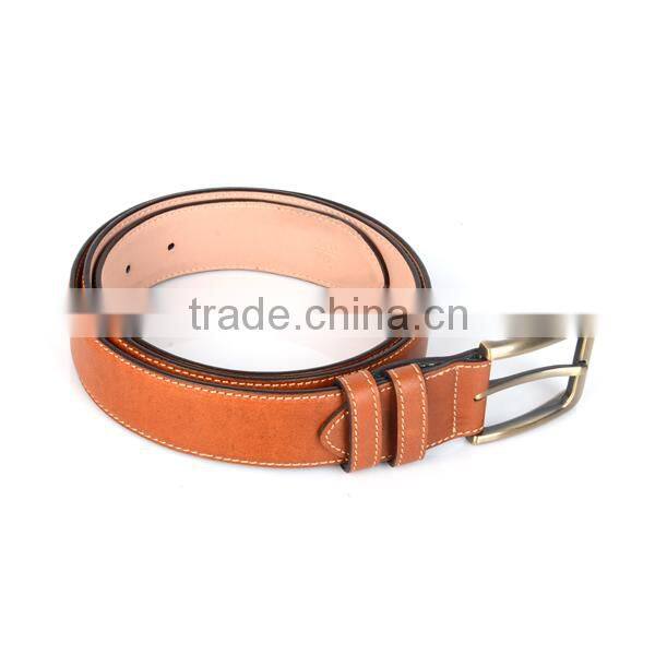 Fashion Brown Cowhide Leather Men's Soft Leather Belt