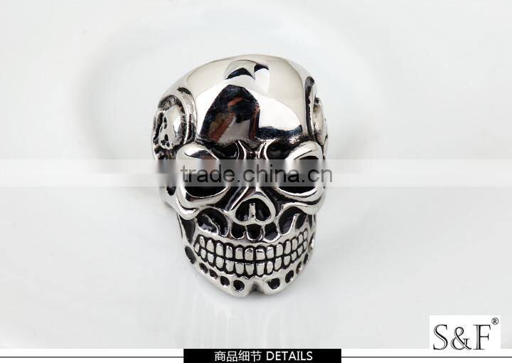 146032 Unisex 2014 fashion jewelry tstainless steel skull rings