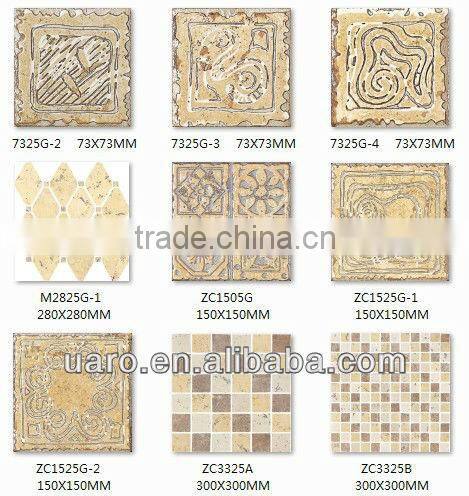 Non-slip decoration luxury polished porcelain archaized glazed tile