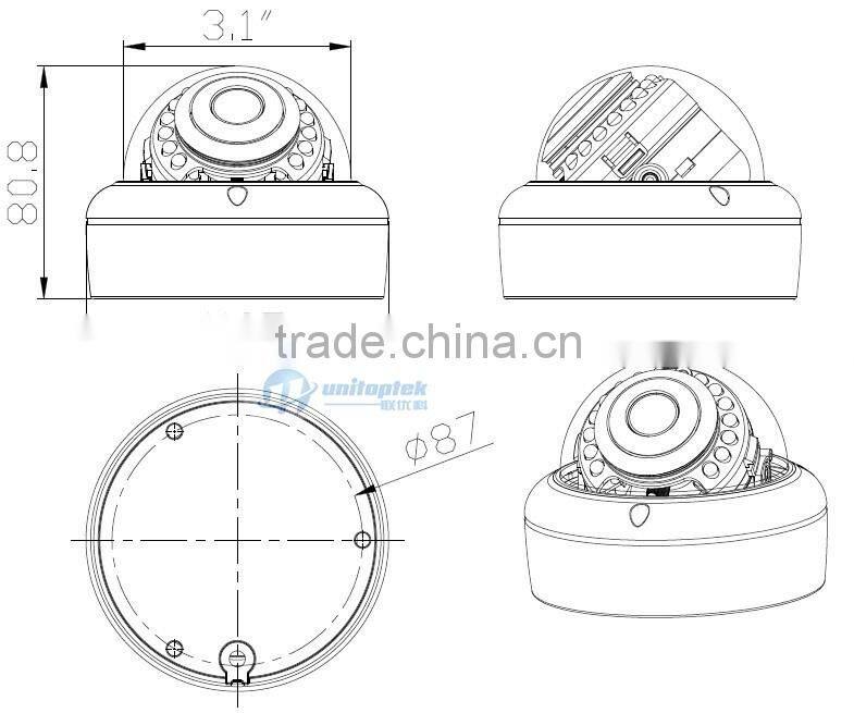 8PCS 1080p Outdoor Waterptoof Night Vision 10M Dome Network IP Kit 2MP Outdoor