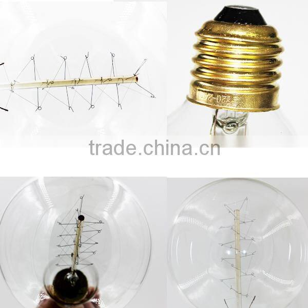 Retro Vintage style lighting gold Sopt glass lamp /G125 big globle eedison light bulb