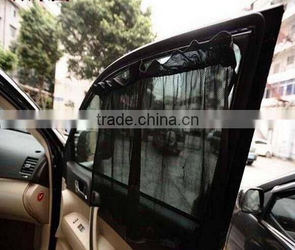 High quality Black Car Sun Shade Curtain Suction Cup UV Proof Side Window