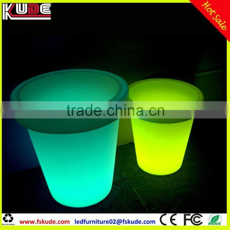 rgb light remote control led flower planter pot with waterproof