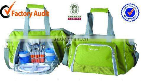 Fodable carry picnic cooler bag for 2 people