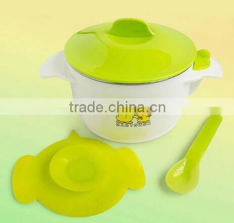 baby suction cup/thermo bowl with thermosensitive spoon FS0017