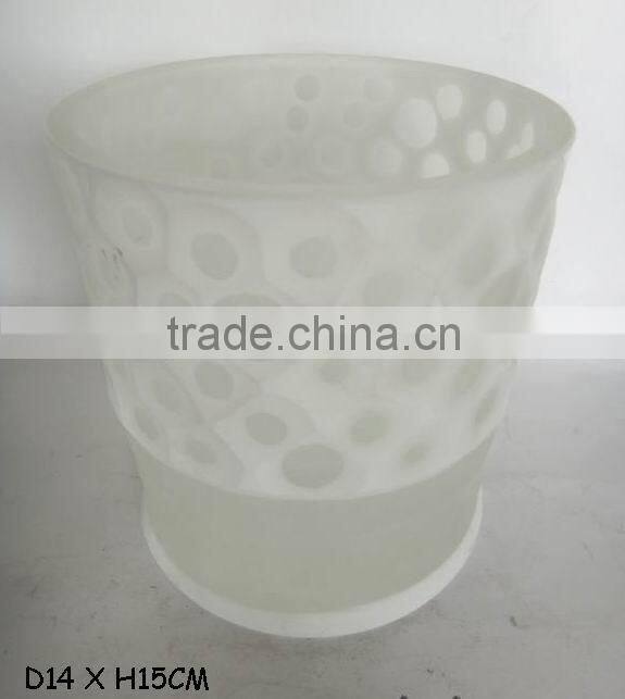 Glass candle holder for tealight, votive, Halloween decoration