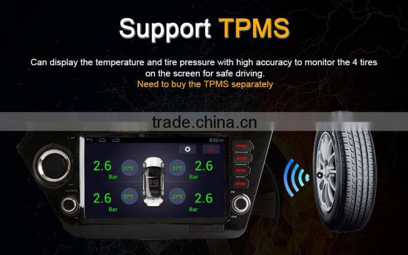 Ownice Android 4.4 touch screen Stereo Car GPS stereo for Kia Rio K2 with wifi bluetooth phonebook IPOD