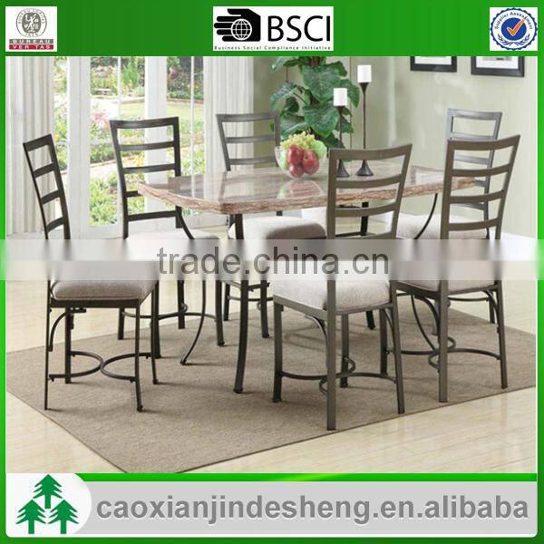 for import market metal frame dining room furniture table and chairs