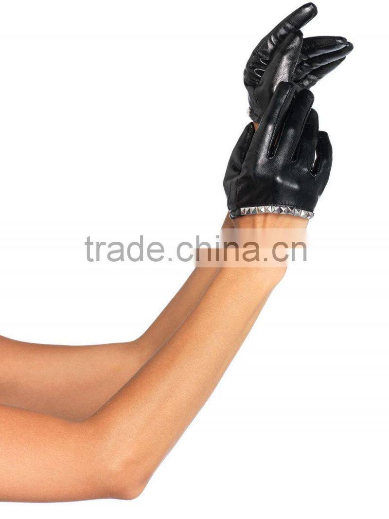 Sexy Cropped Satin Ruffle Gloves Accessory Women Short Gloves
