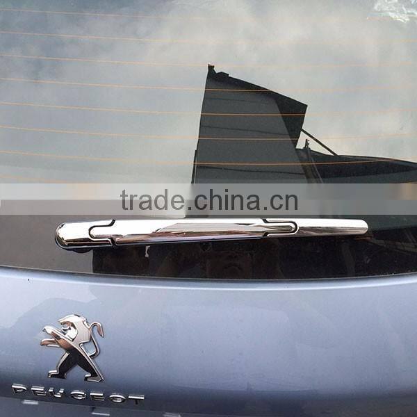 Rear Tail Window Wiper Cover Rear Back Rain Wiper Trim ABS Chrome 3 Pcs For Peu geot 308S Car Accessories 2015