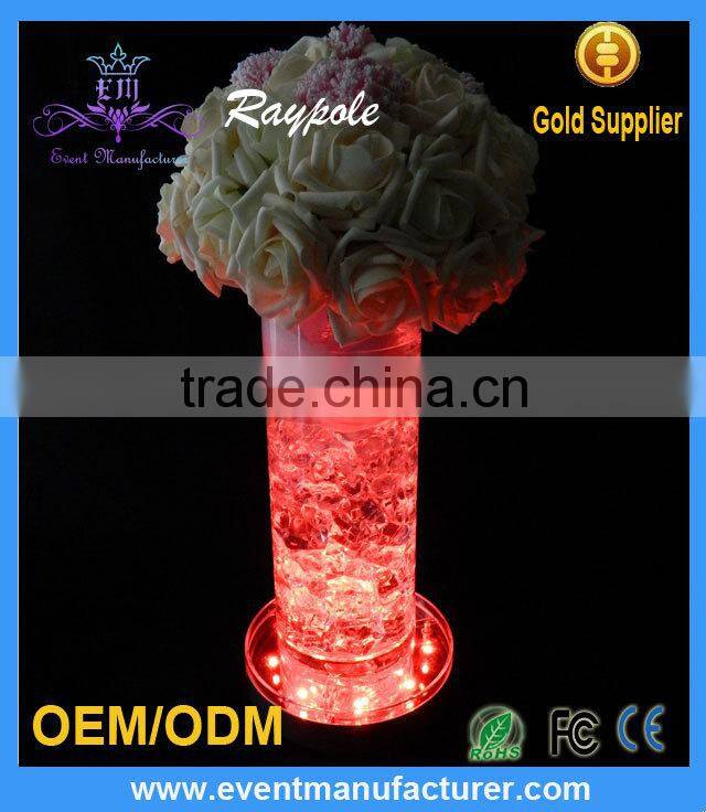 RGB Color Remote Controlled Bottle Glorifiers LED Light Base for Wedding Centerpieces