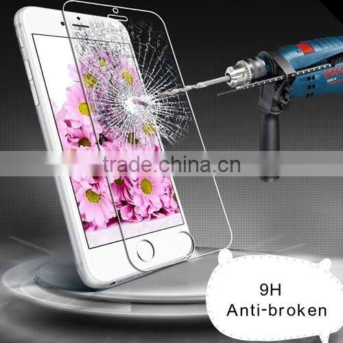 Rounded edge 0.33mm factory wholesales 9H glass screen protector for iphone 6s