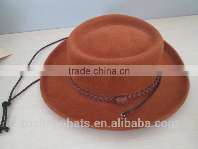 fashion hard cowboy hat with rope