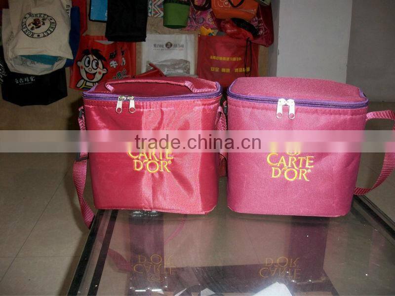 manufacturer shoulder belt epe foam aluminum foil fabric zipper bag