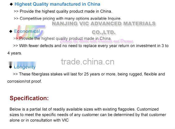 Fiberglass Tapered Vine Stakes Made in China