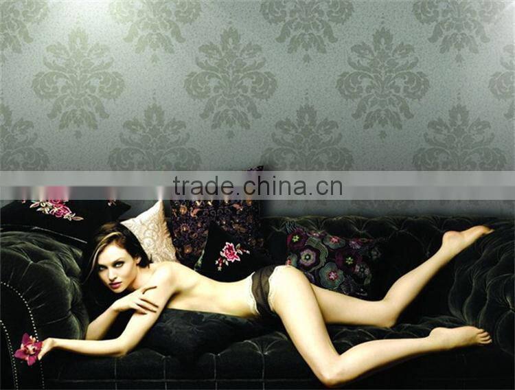 exclusive home decoration high quality non-woven wallpaper/ natural fiber wallpaper