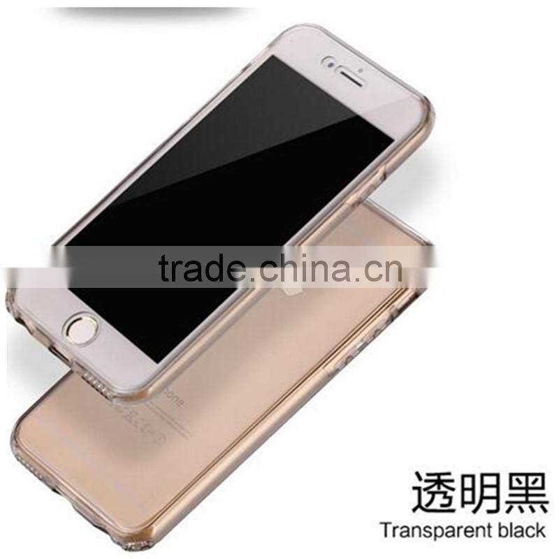360 degree Full protective cover TPU back cover transparent bumper case for Apple iphone 7 6 6s 6s plus pro 5 S 4 SE A C