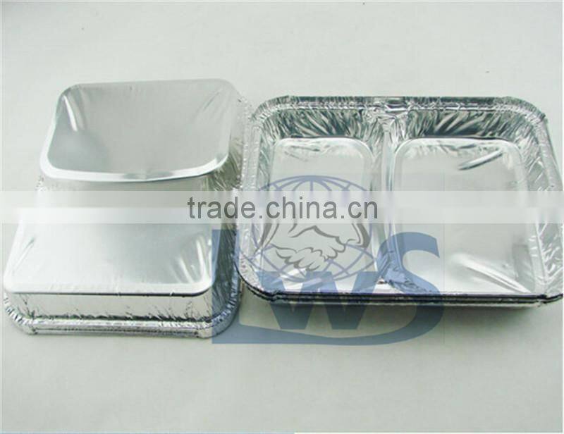 Two Compartments Alu Foil Food Container