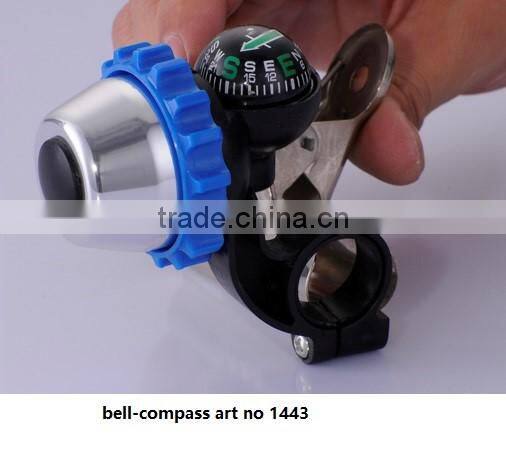 Aluminium novelty China bicycle bike turning bell with compass